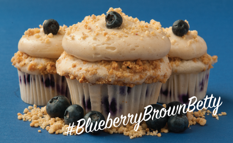 Blueberry Brown Betty Cupcake