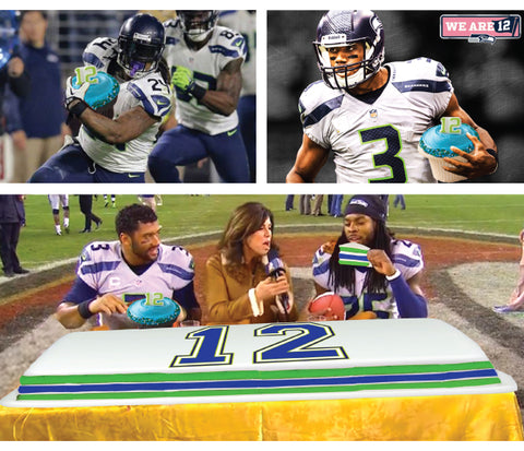 Let us eat cake!  Seattle's Biggest 12th man cake!