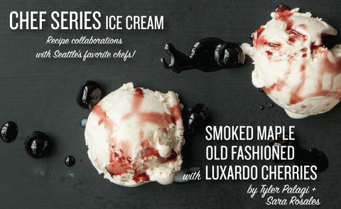 Nothing old about this Smoked old-fashioned Ice cream with Luxardo Cherries!