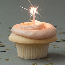 New Years Toast with Strawberry Champagne Cupcakes