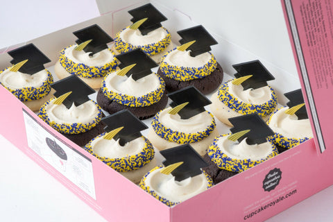 Graduation Dozen with Grad Hat Toppers